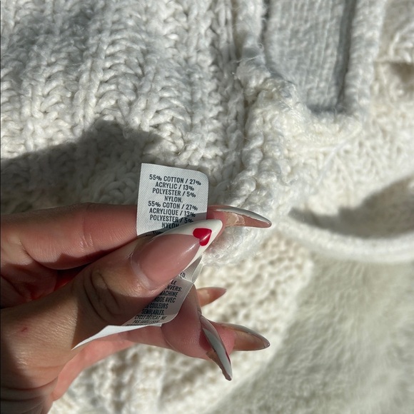 Aerie Oversized Knit Top – Size M | Neutral Cozy | Slouchy Fit - Picture 7 of 7